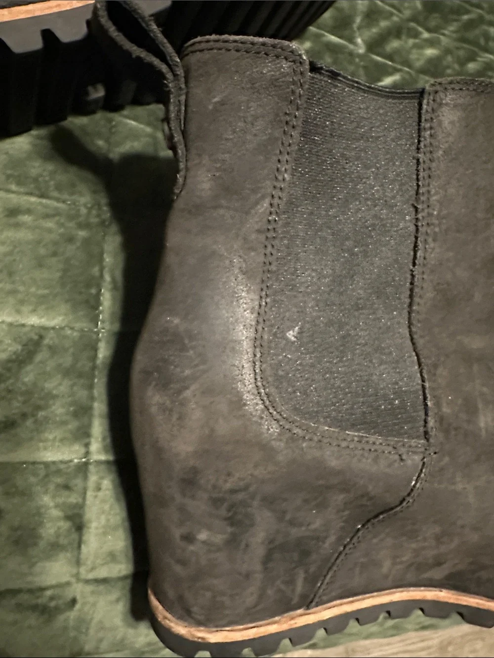 UGG Black Suede Cap-Toe Ankle Booties